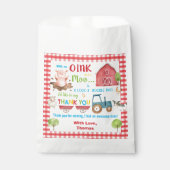 Schattigee Boerderijdieren Barnyard Birthday Bedan Bedankzakje (Voorkant)