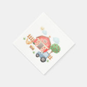 Schattigee boerderijdieren Barnyard Birthday Servet (Hoek)