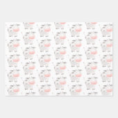 Schattigee boerderijdieren Barnyard en Koe Verjaar Inpakpapier Vel (Voorkant 3)