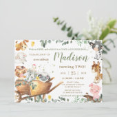 Schattigee boerderijdieren Barnyard Greenery Verja Kaart (Staand voorkant)