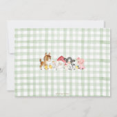 Schattigee boerderijdieren Barnyard Greenery Verja Kaart (Achterkant)