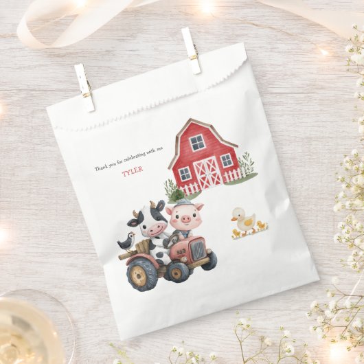Schattigee boerderijdieren Barnyard verjaardagsfee Bedankzakje (Geknipt)