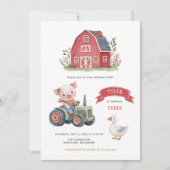 Schattigee boerderijdieren Barnyard verjaardagsfee Kaart (Voorkant)