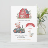 Schattigee boerderijdieren Barnyard verjaardagsfee Kaart (Staand voorkant)