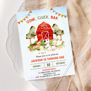 Schattigee boerderijdieren Barnyard verjaardagsfee Kaart