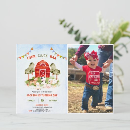 Schattigee boerderijdieren Barnyard verjaardagsfee Kaart (Staand voorkant)
