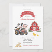 Schattigee Boerderijdieren Boerderij Baby shower Kaart (Voorkant)