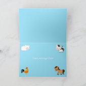 Schattigee boerderijdieren dank u bedankkaart (Binnen)