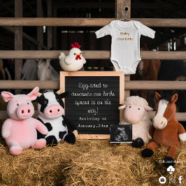 Schattigee boerderijdieren digitale zwangerschapsa kaart