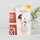 Schattigee Boerderijdieren Groen Jongensschuur Bab Kaart (Staand voorkant)