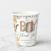 Schattigee Boerderijdieren Groen Jongensschuur Bab Papieren Bekers (Achterkant)