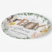 Schattigee Boerderijdieren Groen Jongensschuur Bab Papieren Bordje (Gekanteld)