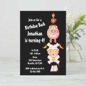 Schattigee boerderijdieren Koe, varken, haan verja Kaart (Staand voorkant)