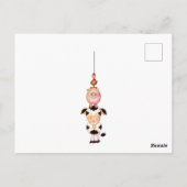 Schattigee boerderijdieren op schuur hout Bedankt  Briefkaart (Achterkant)