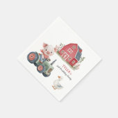 Schattigee boerderijdieren Varkensverjaardagsfeest Servet (Hoek)