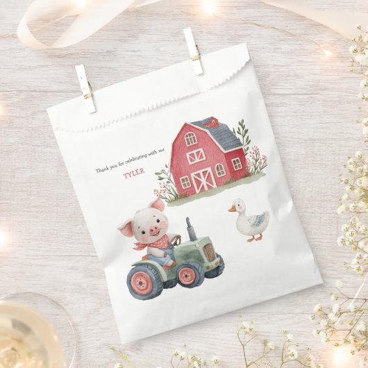 Schattigee boerderijdieren Varkenswerf Verjaardags Bedankzakje (Geknipt)