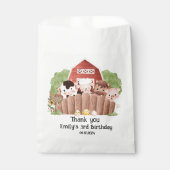 Schattigee boerderijdieren Verjaardag Bedankzakje (Voorkant)