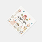 Schattigee Boerderijdieren Verjaardagsfeestservett Servet (Hoek)