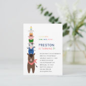 Schattigee Boerderijdieren Verjaardagsfeestuitnodi Briefkaart (Staand voorkant)