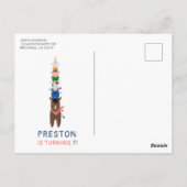 Schattigee Boerderijdieren Verjaardagsfeestuitnodi Briefkaart (Achterkant)