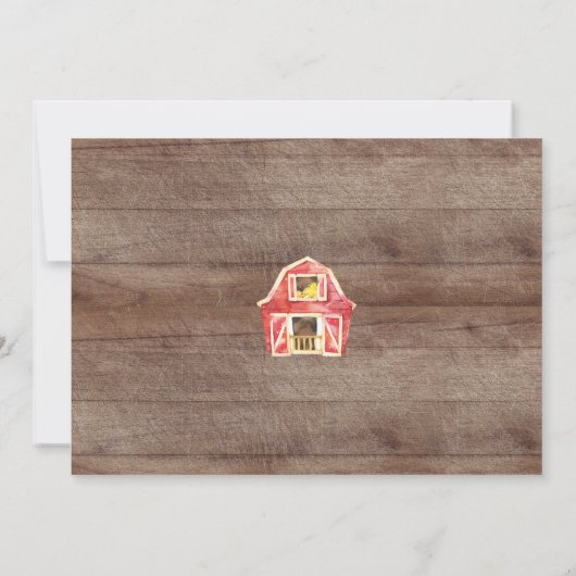 Schattigee Boeren Markt Baby shower Uitnodiging (Achterkant)