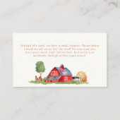 Schattigee Boeren Markt Barnyard Boeken voor Baby  Informatiekaartje (Achterkant)