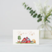 Schattigee Boeren Markt Barnyard Boeken voor Baby  Informatiekaartje (Staand voorkant)