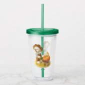 Schattigee Boerenhond met Pompoen Acryl Drinkbeker (Voorkant)