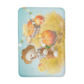 Schattigee Boerenhond met Pompoen Badmat (Voorkant Verticaal)