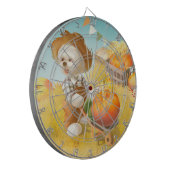 Schattigee Boerenhond met Pompoen Dartbord (Voorkant Links)
