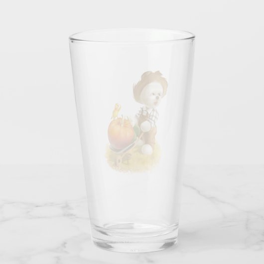 Schattigee Boerenhond met Pompoen Glas (Achterkant)