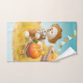 Schattigee Boerenhond met Pompoen Handdoek (Handdoek)