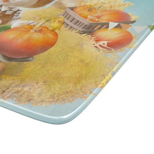 Schattigee Boerenhond met Pompoen Snijplank (Hoek)