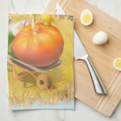 Schattigee Boerenhond met Pompoen Theedoek (Quarter Fold)