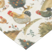 Schattigee boerenkippen tafelkleed (Gekanteld)