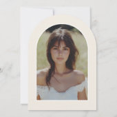 Schattigee Bogen Sage Green Gold Foto Afstudeerfee Kaart (Achterkant)