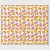 Schattigee Boheemse Hippie Ghost Halloween Roze Si Cadeaupapier (Vlak)