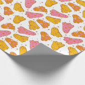 Schattigee Boheemse Hippie Ghost Halloween Roze Si Cadeaupapier (Hoek)