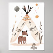 Schattigee Boheemse Tent & Natuur Scene Wall Art v Poster (Voorkant)