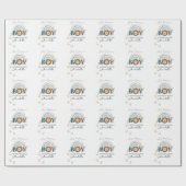 Schattigee Boho Baby Boy Lion Cub Pawprints Cadeaupapier (Vlak)