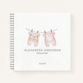 Schattigee Boho Baby Kleding Waterverf Babysitter Notitieboek (Voorkant)