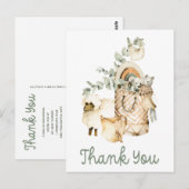 Schattigee Boho Baby shower Gift Dank u Briefkaart (Voorkant / Achterkant)