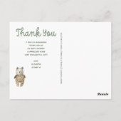 Schattigee Boho Baby shower Gift Dank u Briefkaart (Achterkant)