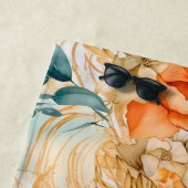 Schattigee Boho Beach Botanicals Blauwe Perzik Blo Strandlaken (In situ)