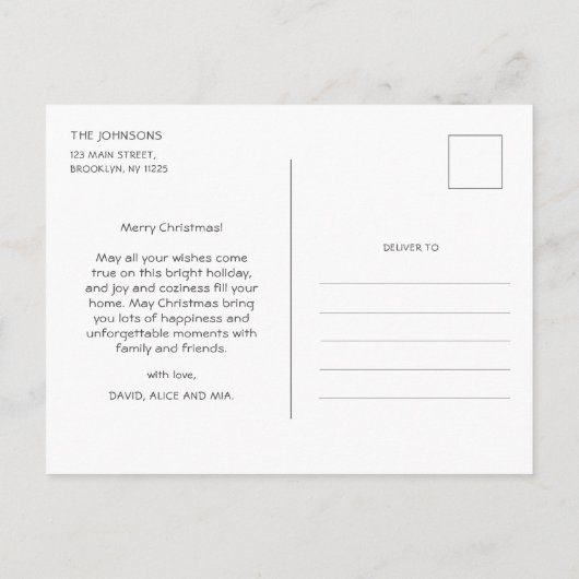 Schattigee Boho Beige Kerst Baby Angel Briefkaart (Achterkant)