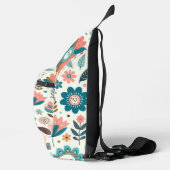 Schattigee Boho bladeren en bloemen Sling Bag (Rechts)