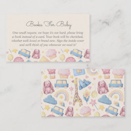 Schattigee Boho boeken voor Baby Baby shower Informatiekaartje