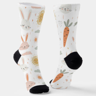 Schattigee Boho Bunny en Wortelen Sokken