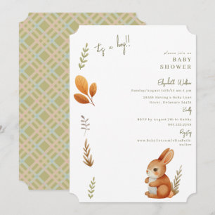 Schattigee Boho Bunny Het is een Boy Ticket Baby s Kaart