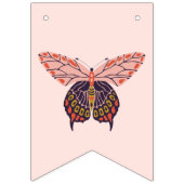 Schattigee Boho Butterfly Happy Birthday Banner (Eerste vlag)